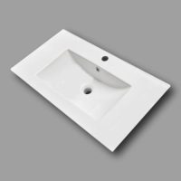 Lavamanos Rectangular con diseño moderno, color blanco