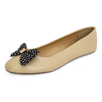 Zapatos planos con lazo de cuero sintético Luciré