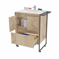 Tocador para baño de madera MDF, sin lavabo