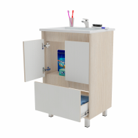 Mueble para Baño con 2 Puertas y un Cajón de MDF 100%
