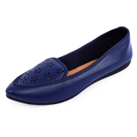 Zapato De Dama estilo piel con flores Miss Rose
