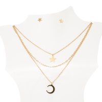 Juego en acero tres cadenas Estrella y Luna