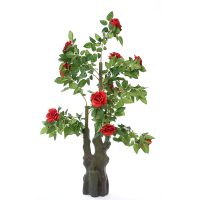 Árbol de rosas artificial de 140 cm