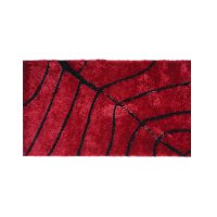 Alfombra de área 80x150cm color rojo - Azurra