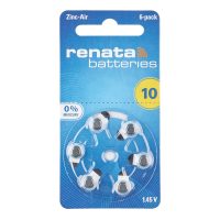 Baterías auditiva tamaño 10 Zinc Air de 1.45 V
