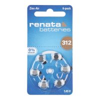 Baterías auditiva tamaño 312 Zinc Air de 1.45 V