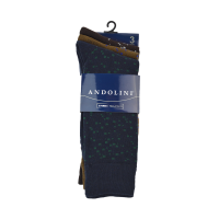 Pack de 3 Pares de Medias 10-13 de Vestir con Diseños y Colores Variados - ANDOLINI