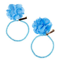 Aretes de argolla con piedras y flores
