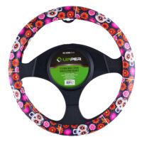 Funda para volante de automóvil con diseño de flores