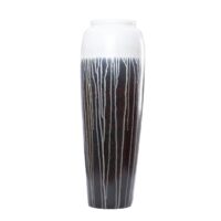 Jarrón de 60cm blanco y marrón