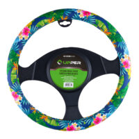 Funda para volante de automóvil con diseño tropical