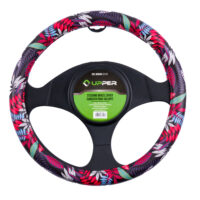 Funda de volante universal con estampado de hojas tropicales